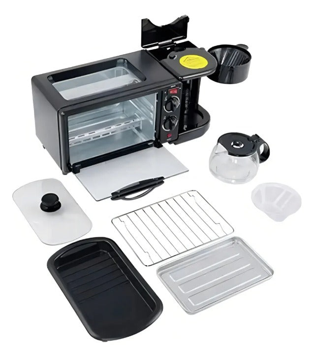 Horno Eléctrico 3 En 1 Cafetera Tostador